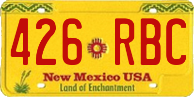 NM license plate 426RBC