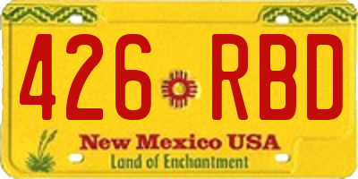 NM license plate 426RBD
