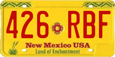 NM license plate 426RBF