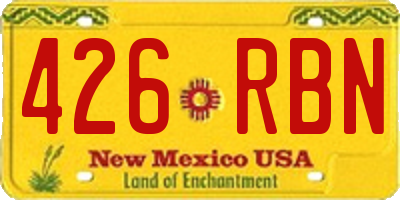 NM license plate 426RBN