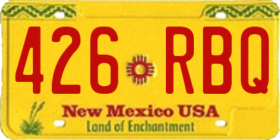 NM license plate 426RBQ