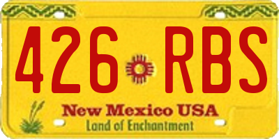 NM license plate 426RBS