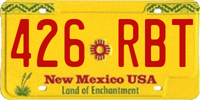 NM license plate 426RBT