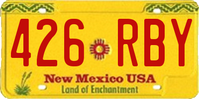 NM license plate 426RBY