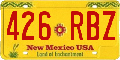NM license plate 426RBZ
