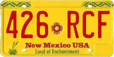 NM license plate 426RCF