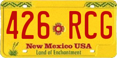 NM license plate 426RCG