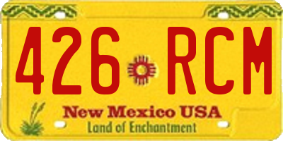 NM license plate 426RCM