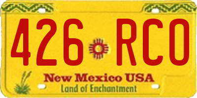NM license plate 426RCO