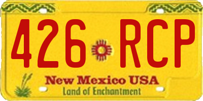 NM license plate 426RCP