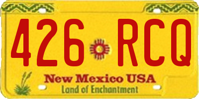 NM license plate 426RCQ
