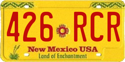 NM license plate 426RCR