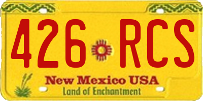 NM license plate 426RCS