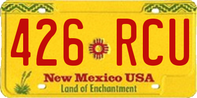 NM license plate 426RCU