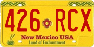 NM license plate 426RCX