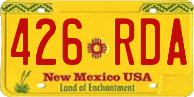 NM license plate 426RDA