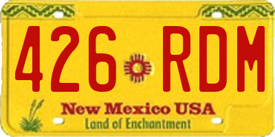 NM license plate 426RDM