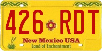 NM license plate 426RDT