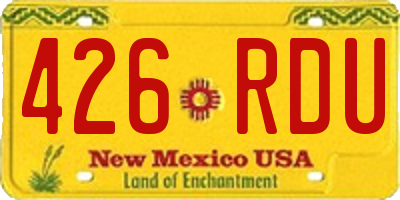 NM license plate 426RDU