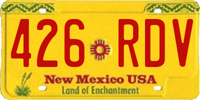 NM license plate 426RDV