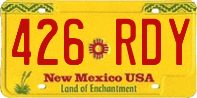 NM license plate 426RDY