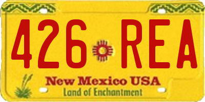 NM license plate 426REA