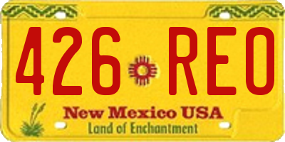 NM license plate 426REO