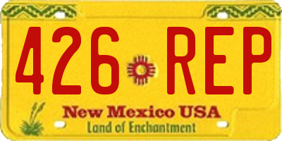 NM license plate 426REP