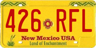 NM license plate 426RFL
