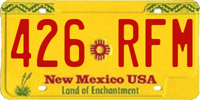 NM license plate 426RFM