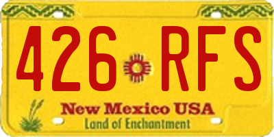 NM license plate 426RFS