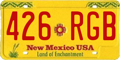 NM license plate 426RGB