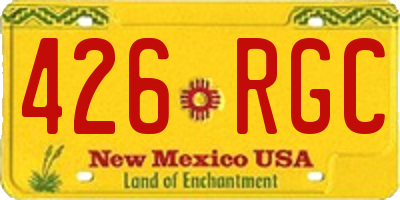 NM license plate 426RGC