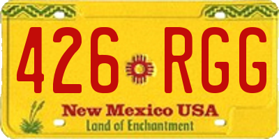 NM license plate 426RGG