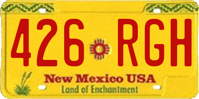 NM license plate 426RGH