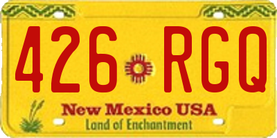 NM license plate 426RGQ