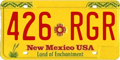 NM license plate 426RGR