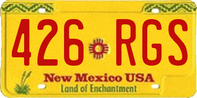 NM license plate 426RGS