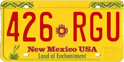 NM license plate 426RGU