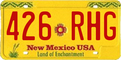 NM license plate 426RHG