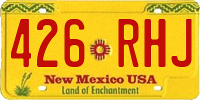 NM license plate 426RHJ