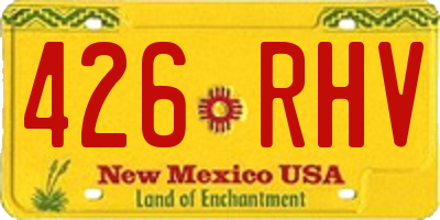 NM license plate 426RHV
