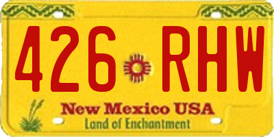 NM license plate 426RHW