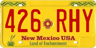 NM license plate 426RHY