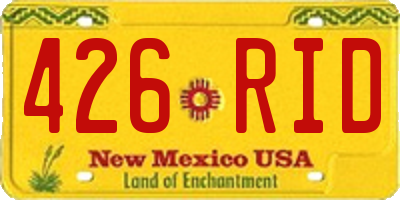 NM license plate 426RID