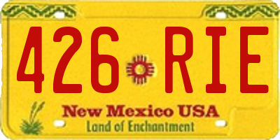 NM license plate 426RIE