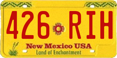 NM license plate 426RIH