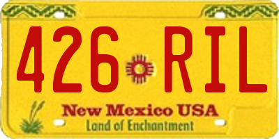 NM license plate 426RIL