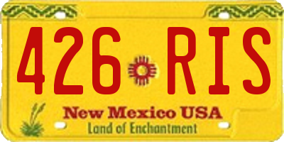 NM license plate 426RIS