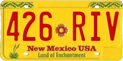 NM license plate 426RIV